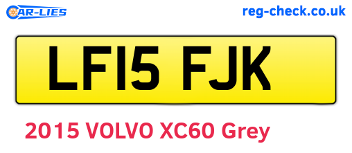 LF15FJK are the vehicle registration plates.