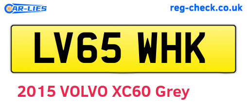 LV65WHK are the vehicle registration plates.
