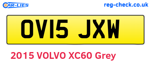 OV15JXW are the vehicle registration plates.