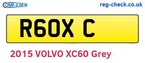 R6OXC are the vehicle registration plates.
