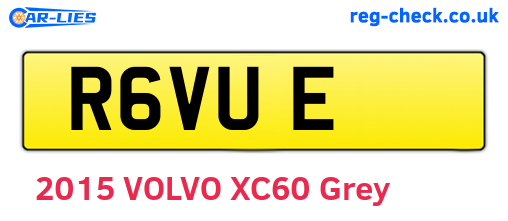 R6VUE are the vehicle registration plates.