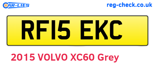 RF15EKC are the vehicle registration plates.