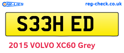 S33HED are the vehicle registration plates.