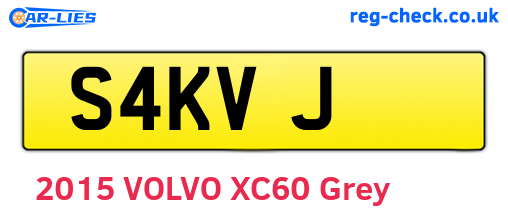 S4KVJ are the vehicle registration plates.
