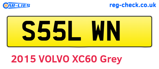 S55LWN are the vehicle registration plates.