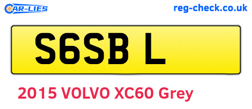 S6SBL are the vehicle registration plates.