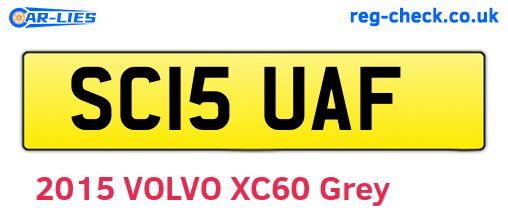 SC15UAF are the vehicle registration plates.