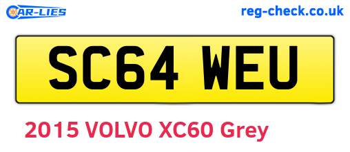 SC64WEU are the vehicle registration plates.