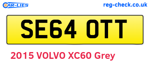 SE64OTT are the vehicle registration plates.