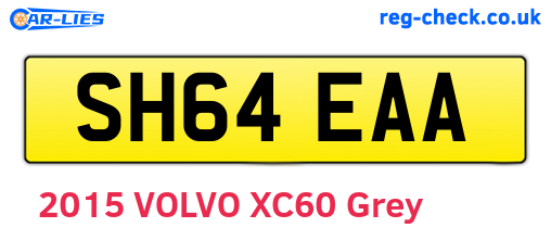 SH64EAA are the vehicle registration plates.