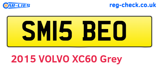 SM15BEO are the vehicle registration plates.