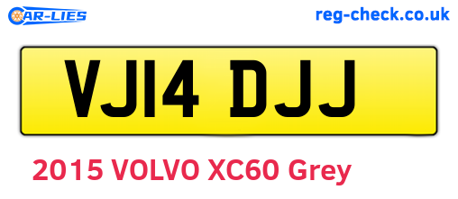 VJ14DJJ are the vehicle registration plates.