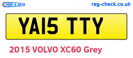 YA15TTY are the vehicle registration plates.