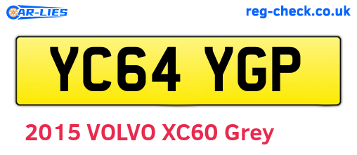 YC64YGP are the vehicle registration plates.