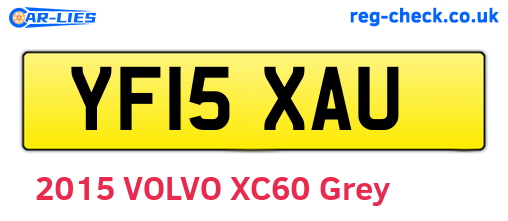 YF15XAU are the vehicle registration plates.