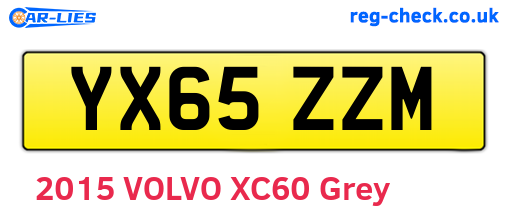 YX65ZZM are the vehicle registration plates.