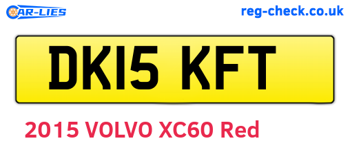 DK15KFT are the vehicle registration plates.
