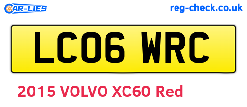 LC06WRC are the vehicle registration plates.