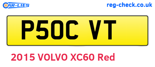 P50CVT are the vehicle registration plates.