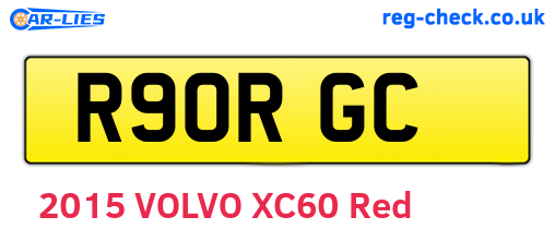 R90RGC are the vehicle registration plates.