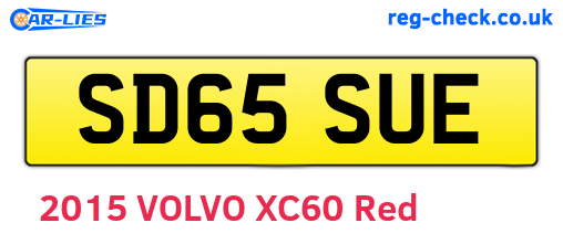 SD65SUE are the vehicle registration plates.
