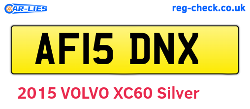 AF15DNX are the vehicle registration plates.