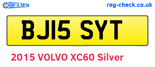 BJ15SYT are the vehicle registration plates.