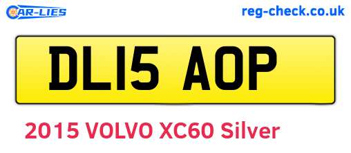 DL15AOP are the vehicle registration plates.
