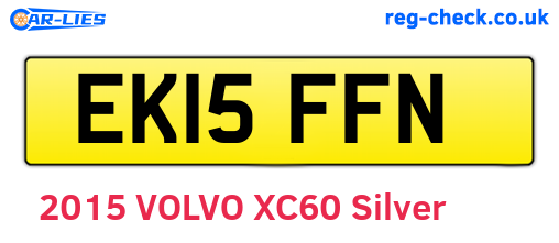 EK15FFN are the vehicle registration plates.