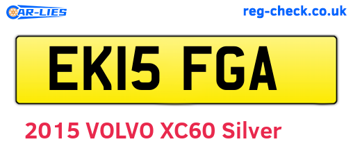 EK15FGA are the vehicle registration plates.