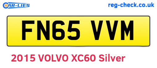 FN65VVM are the vehicle registration plates.