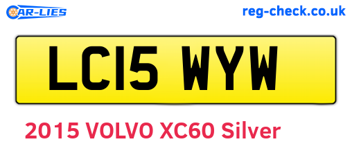 LC15WYW are the vehicle registration plates.