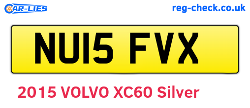 NU15FVX are the vehicle registration plates.