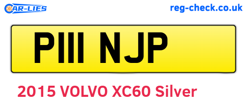 P111NJP are the vehicle registration plates.