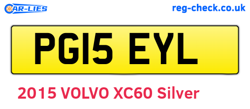 PG15EYL are the vehicle registration plates.