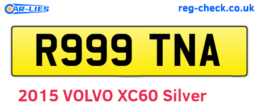 R999TNA are the vehicle registration plates.