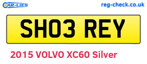 SH03REY are the vehicle registration plates.