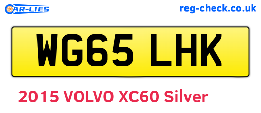 WG65LHK are the vehicle registration plates.