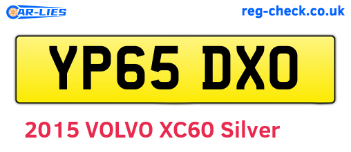 YP65DXO are the vehicle registration plates.