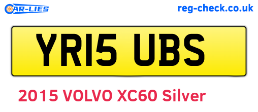 YR15UBS are the vehicle registration plates.