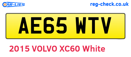 AE65WTV are the vehicle registration plates.