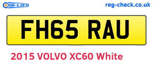 FH65RAU are the vehicle registration plates.