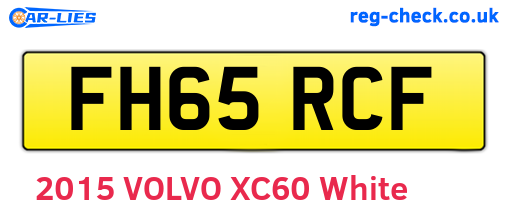FH65RCF are the vehicle registration plates.