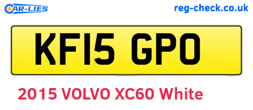 KF15GPO are the vehicle registration plates.