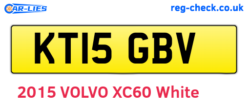 KT15GBV are the vehicle registration plates.