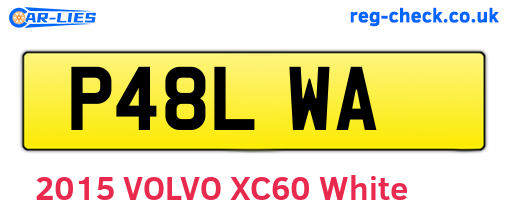 P48LWA are the vehicle registration plates.