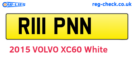R111PNN are the vehicle registration plates.