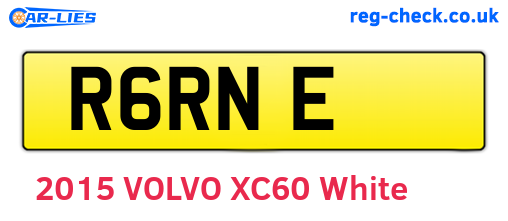 R6RNE are the vehicle registration plates.
