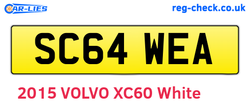 SC64WEA are the vehicle registration plates.