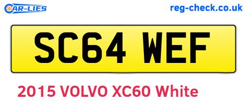 SC64WEF are the vehicle registration plates.